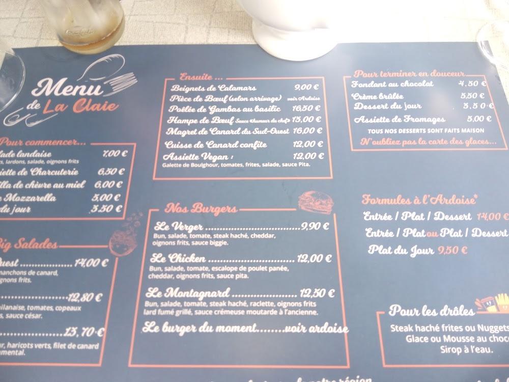 La Claie des Vergers - Menu Image 2